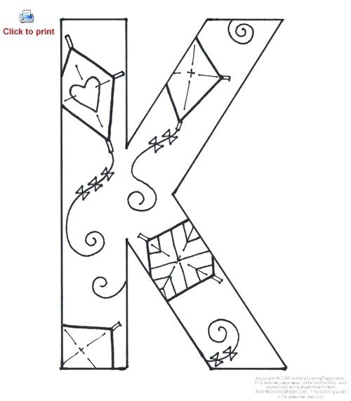 500x570 Letter K Coloring Page Letter K Activity Coloring Page Printable