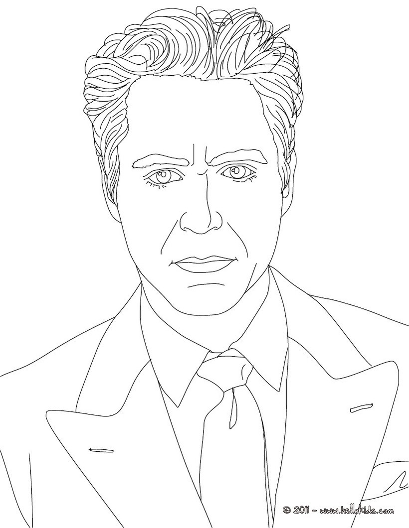 820x1060 Robert Downey Junior American Actor Coloring Pages