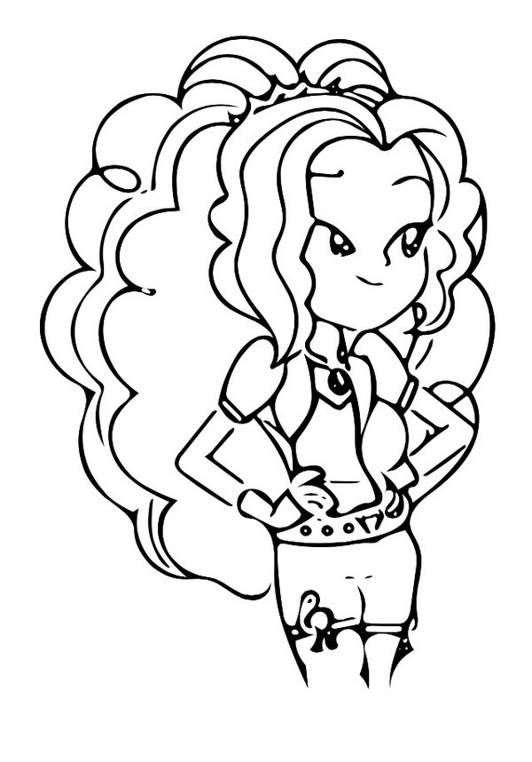 600x858 Adagio Dazzle My Little Pony Rainbow Rocks Coloring Pages