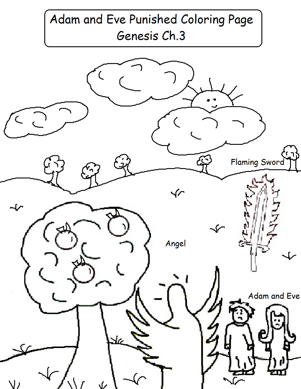 1019x1319 Sensational Ideas Adam And Eve Color Pages Adam Eve Coloring Pages