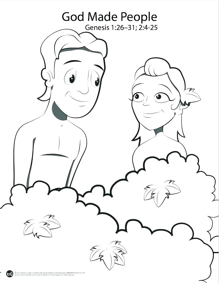 736x950 Adam And Eve Coloring Page
