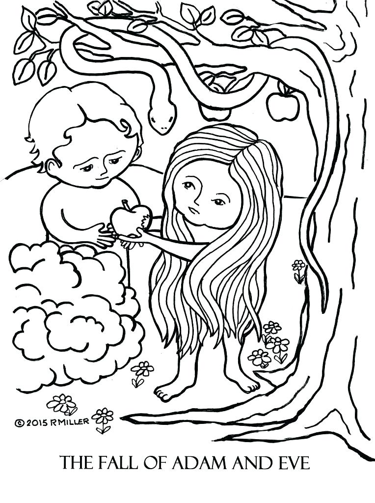 764x1024 Adam And Eve Printable Coloring Pages Technolife Site