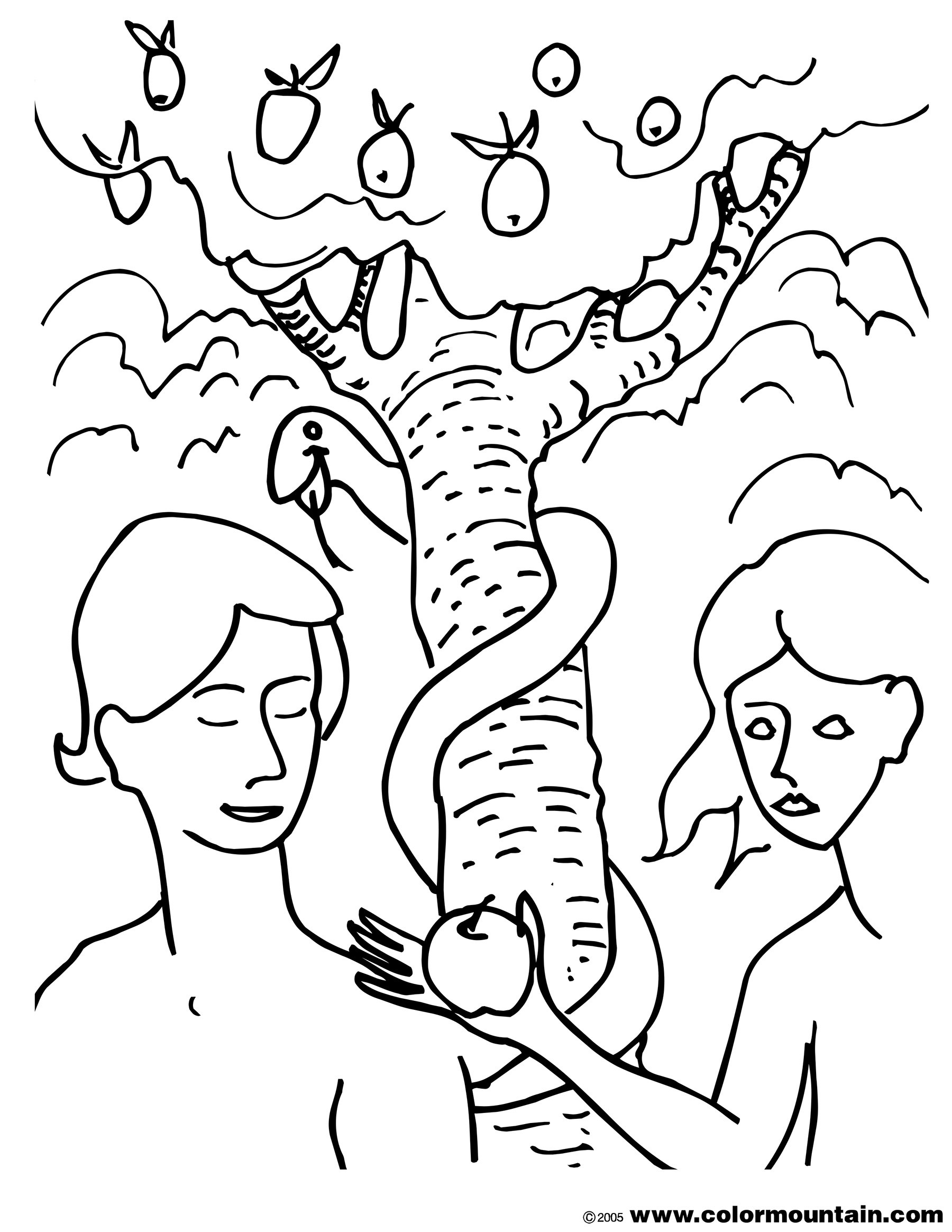 1800x2329 Free Adam And Eve Coloring Pages