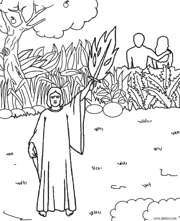 600x737 Printable Adam And Eve Coloring Pages For Kids