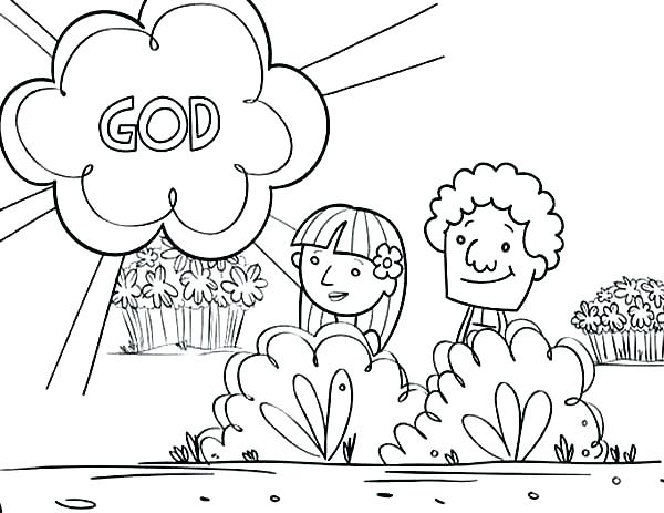 600x463 Adam And Eve Colouring Sheets Icontent