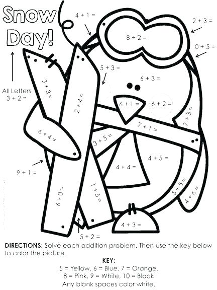 432x576 Subtraction Coloring Pages Math Addition Coloring Worksheet