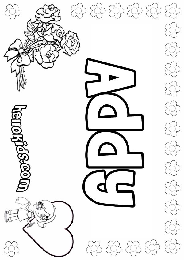600x849 Addy Coloring Pages