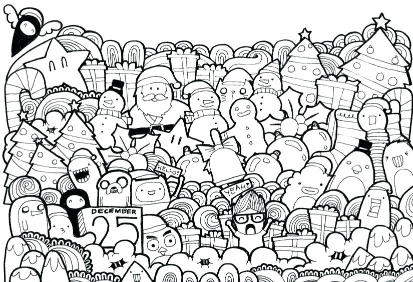 825x564 Free Christmas Coloring Pages For Adults Free Printable Coloring