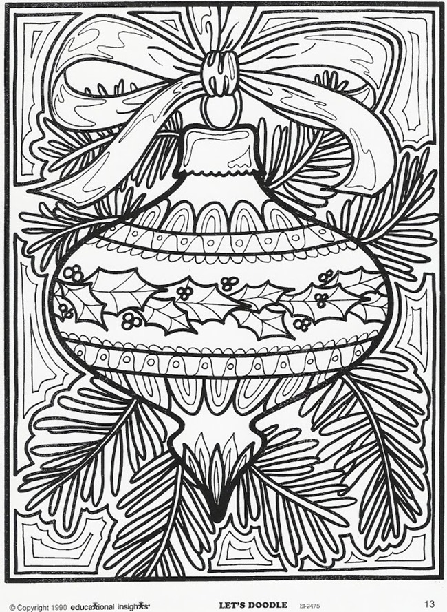 650x889 Adult Christmas Coloring Pages