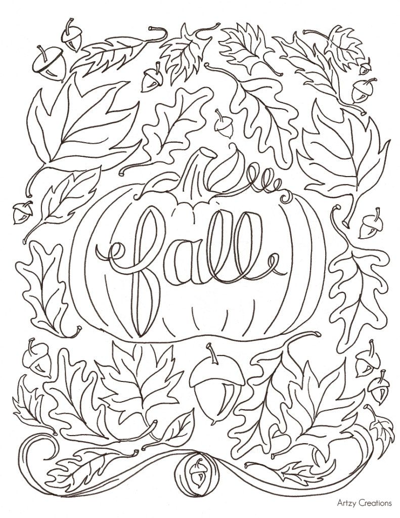 791x1024 Coloring Pages Fall Colorings