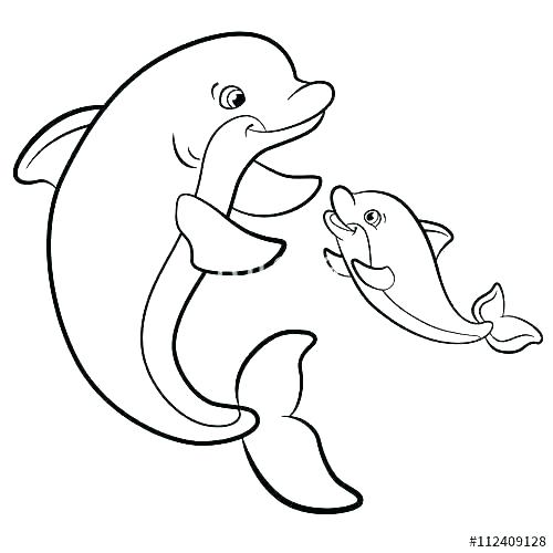 500x500 Dolphin Coloring Pages Dolphins Coloring Page Dolphin Coloring