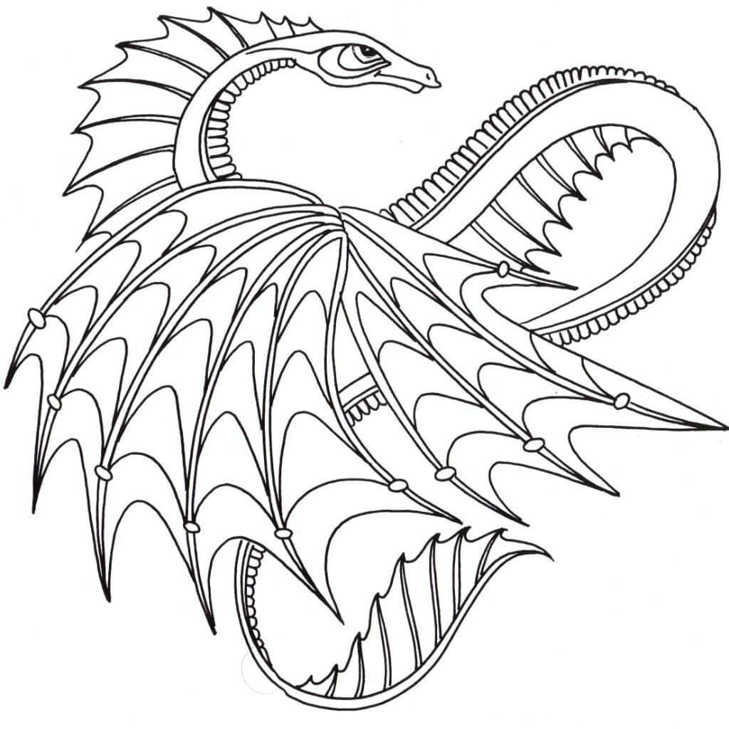 1024x1024 Free Printable Coloring Pages For Adults Advanced Dragons