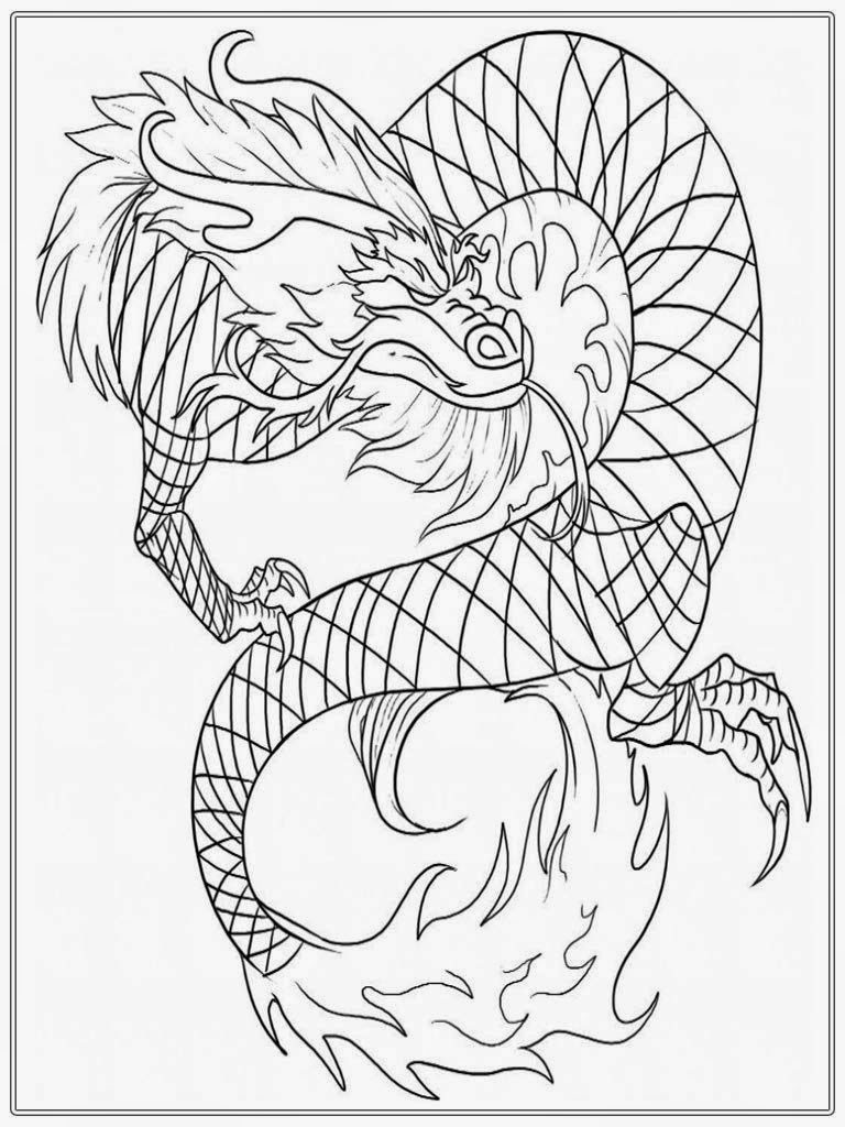 768x1024 Chinese Dragon Adult Coloring Pages Realistic Coloring Pages