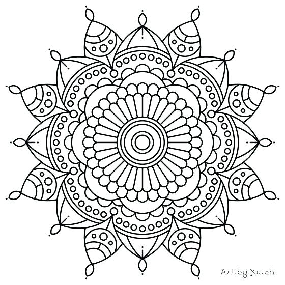 560x560 Mandala Art Coloring Pages Mandala Art Colouring Pages Easy Adult
