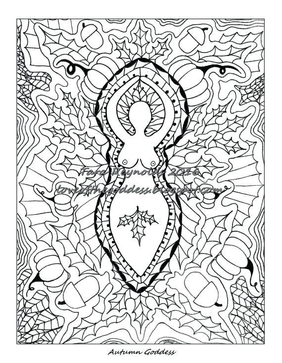 570x733 Autumn Mandala Coloring Pages Vanda