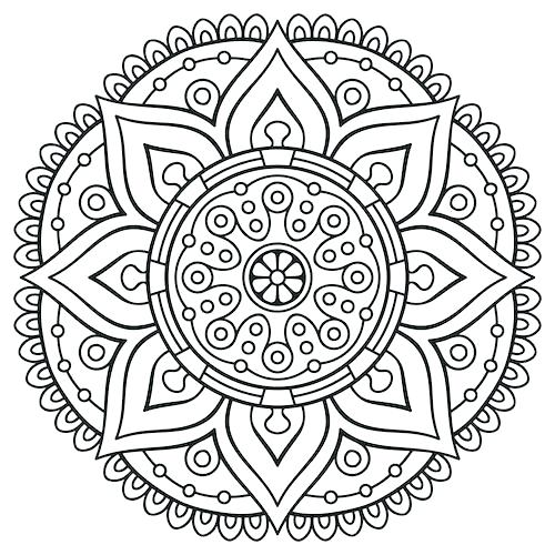 500x500 Mandalas Coloring Pages For Adults