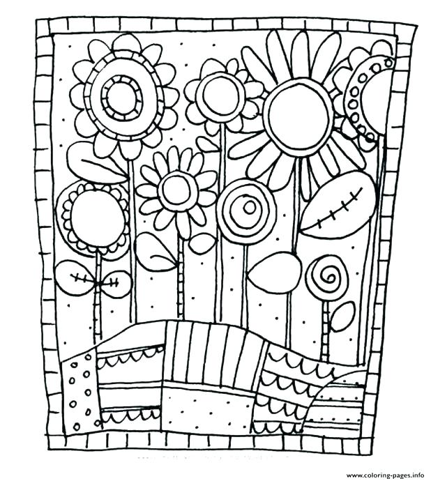 618x690 Garden Flowers Coloring Pages Flower Coloring Pages For Adults