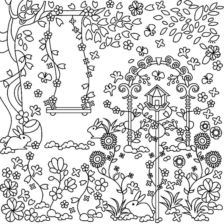 736x736 Best Garden Coloring Pages Images On Coloring
