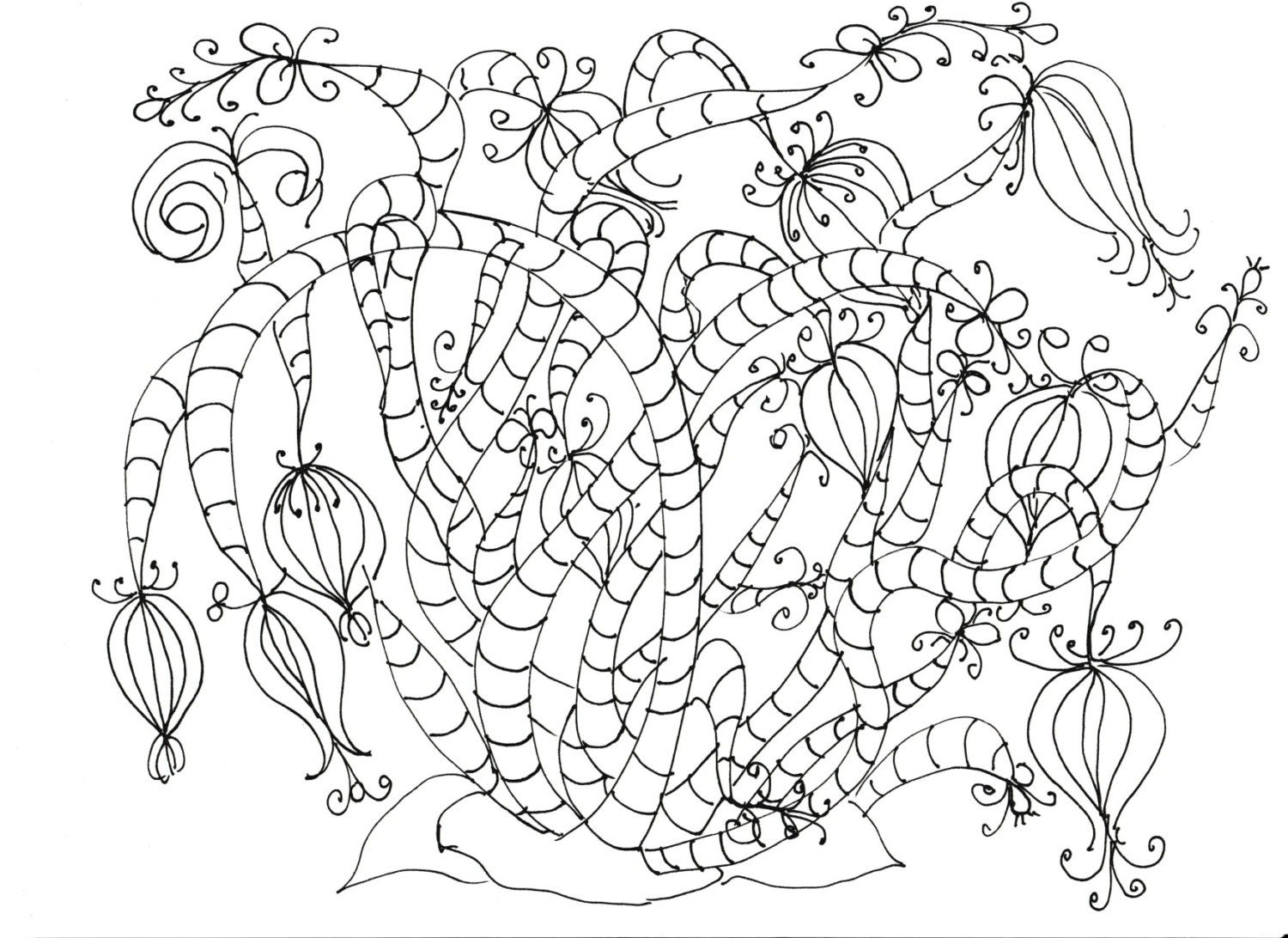 1500x1092 Adult Coloring Pages Flowers, Plants, Garden