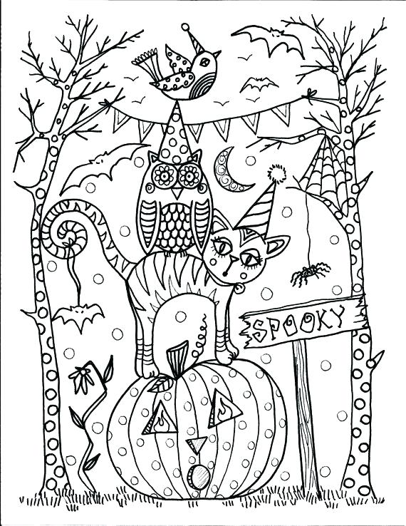 570x738 Halloween Coloring Pages Printables Coloring Pages For Adults