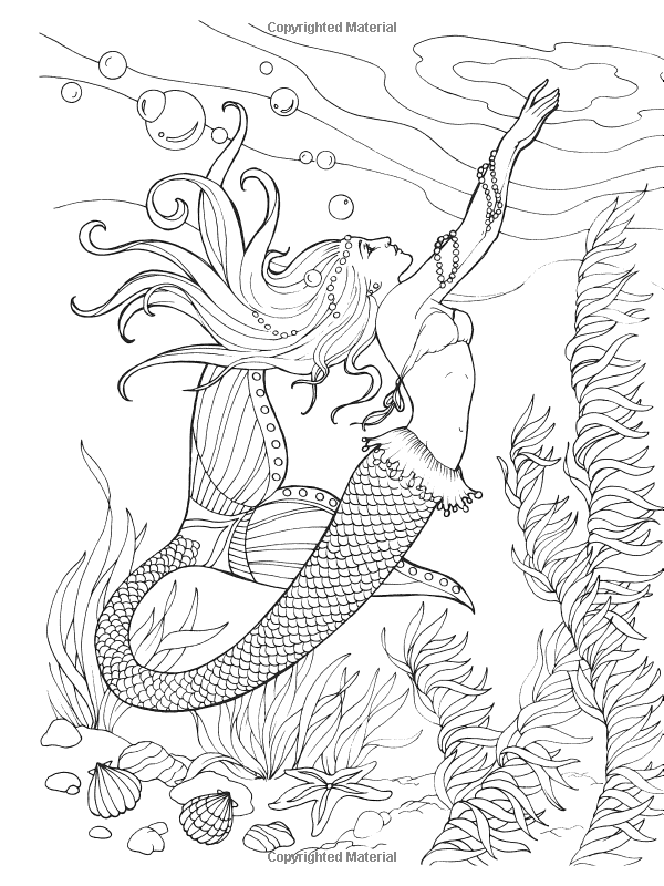 600x800 Creative Haven Mermaids Coloring Book