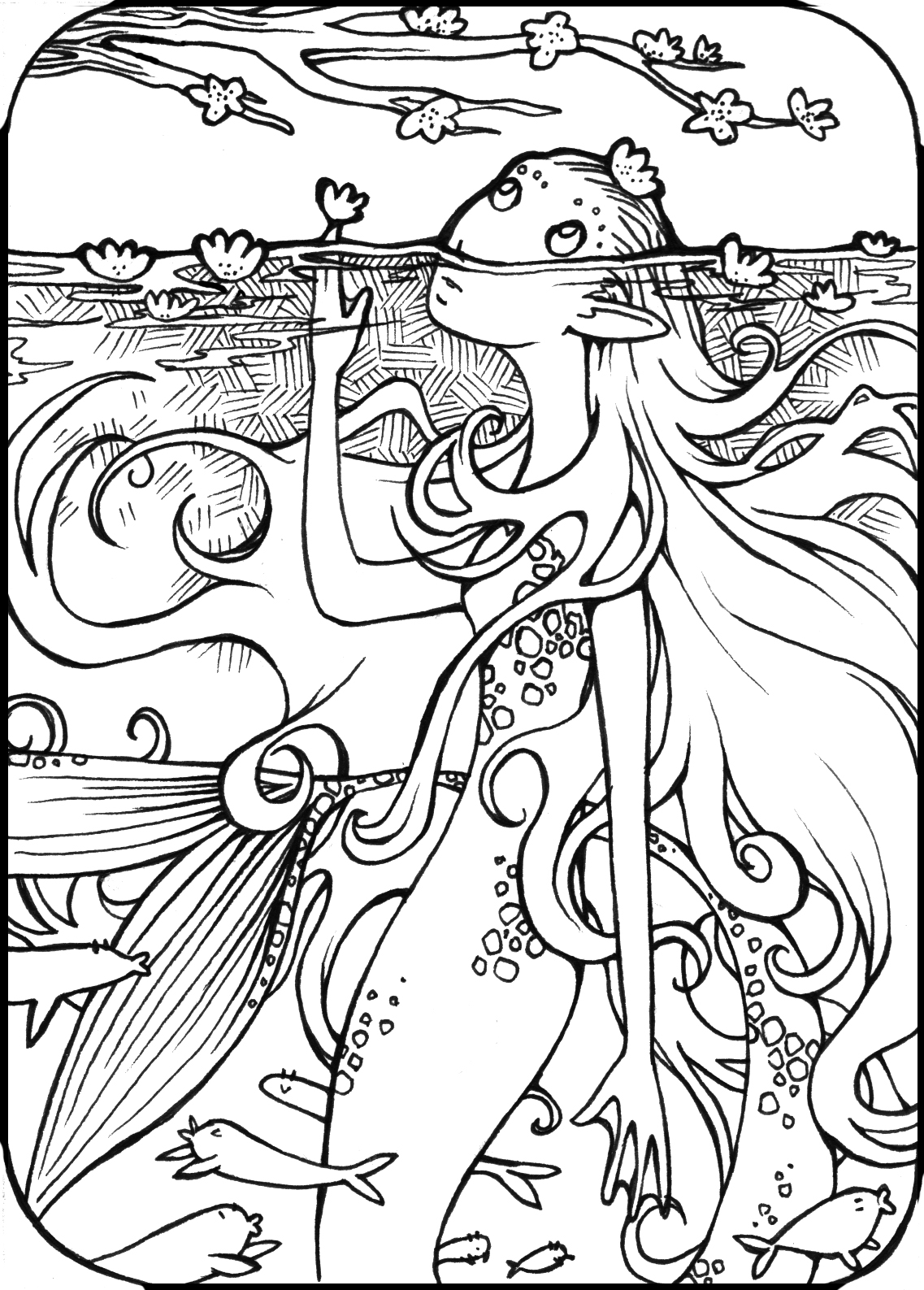 1137x1587 Smart Inspiration Coloring Pages Of Mermaids Best Mermaid Ideas