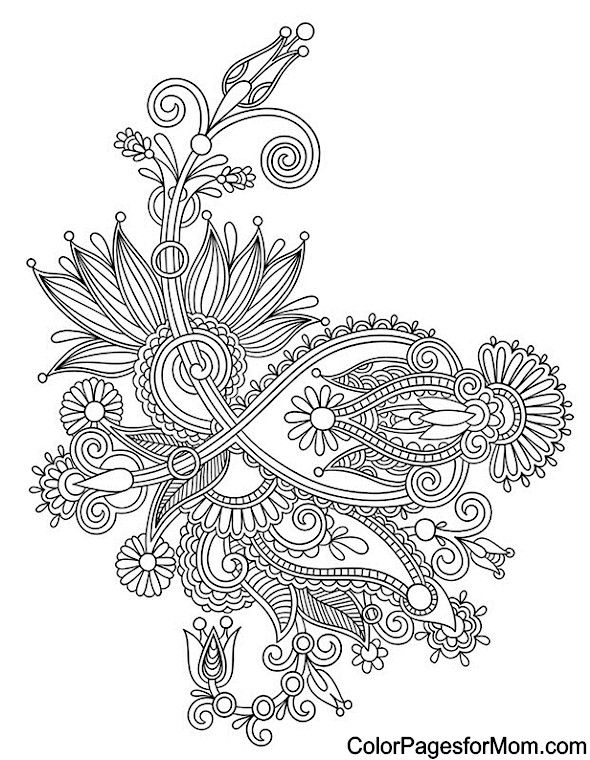590x760 Paisley Coloring Page Coloring