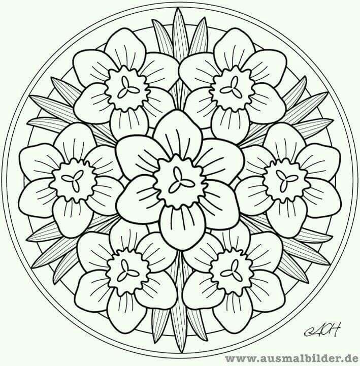 709x721 Desenler Mandala, Embroidery