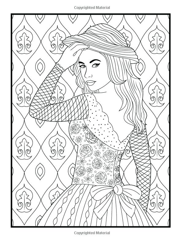 600x783 Adult Coloring Pages Patterns Women Printable Adult Coloring Pages