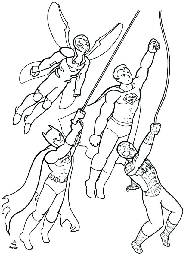 618x842 Printable Superhero Coloring Pages Pdf Free Colouring