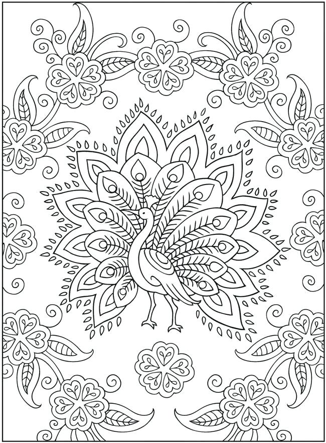 650x881 Peacock Coloring Pages Fabulous Free Adult Coloring Pages Peacock