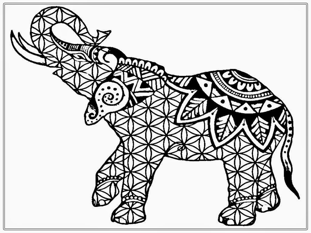 1024x768 Elephant Coloring Pages For Adults Images Free Coloring Pages