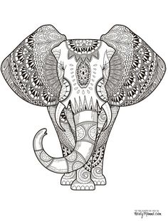 236x311 Adult Coloring Pages Elephant Coloring Board