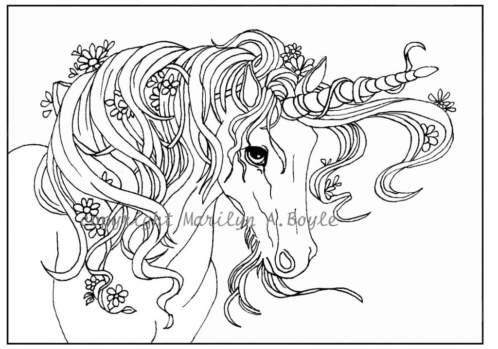 1024x719 Coloring Pages And Coloring Books Unicorn Coloring Pages