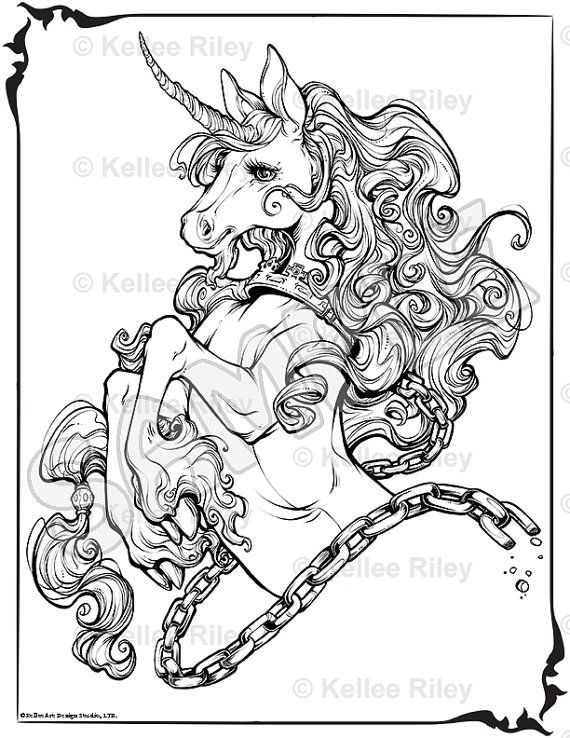 570x738 Unicorn Adult Coloring Pages Adult Coloring, Unicorns And Etsy