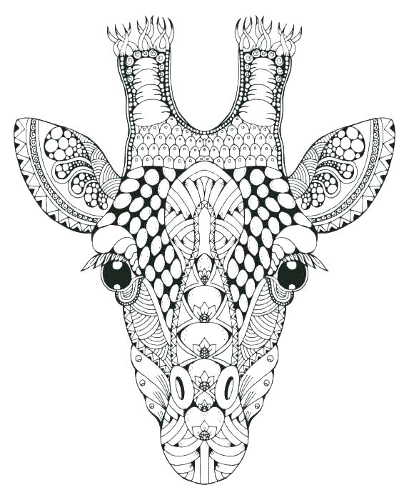 573x700 Giraffe Coloring Pages Cartoon Page Baby