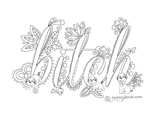 500x386 Elegant Swear Coloring Pages Free Or Bitch Words Page Printable
