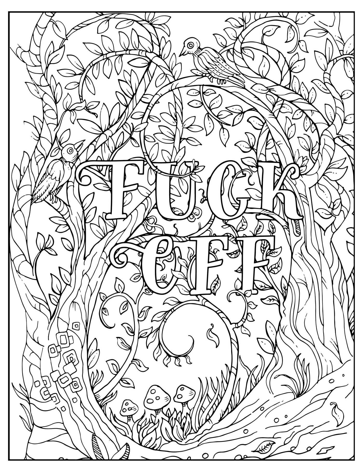 1399x1817 Swear Word Coloring Pages Free Free Printable Adult Coloring