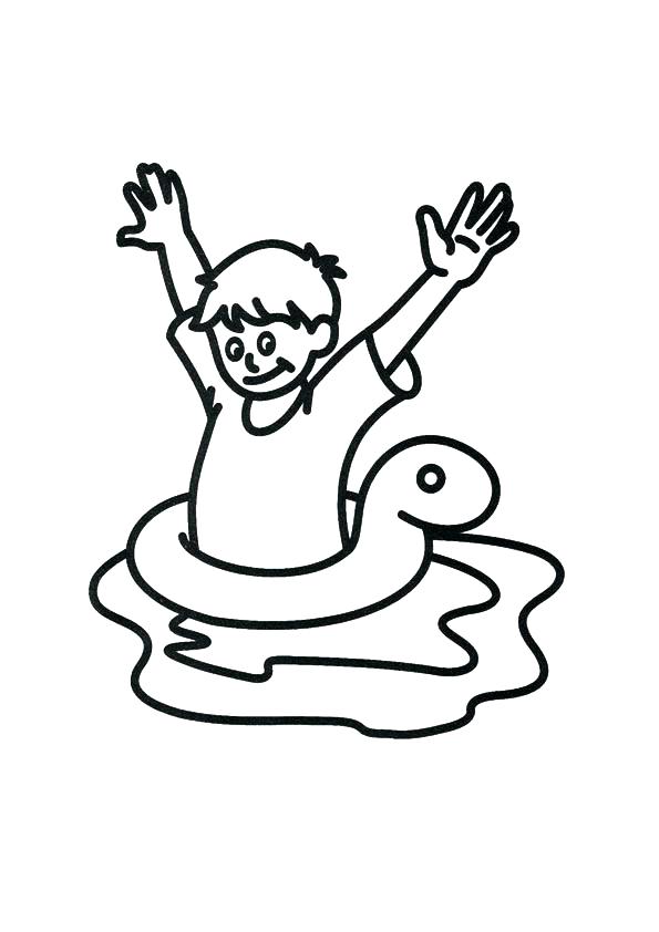 595x842 Swimming Coloring Page Girl And Swimming Coloring Sheet Swimming