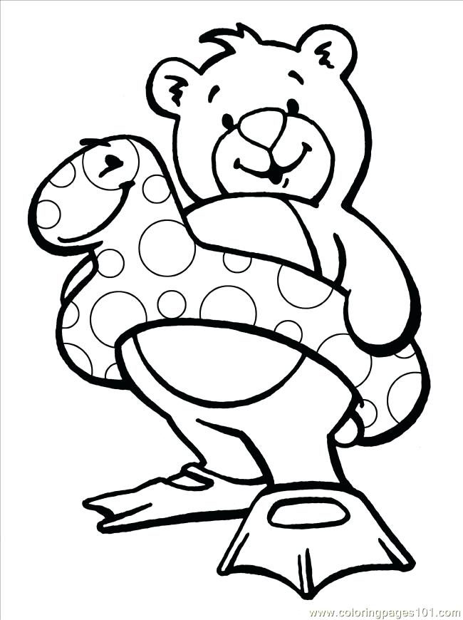 650x870 Swimming Coloring Page