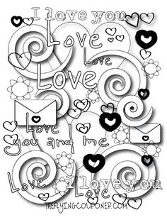 236x310 These Valentines Free Printable Adult Coloring Pages Are So