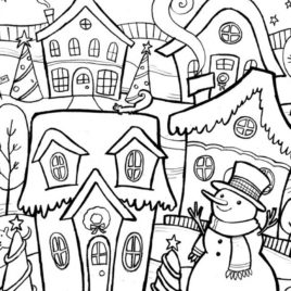 268x268 Winter Coloring Pages Adults Archives