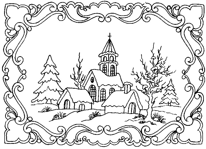 800x578 Winter Coloring Pages For Adults Color Bros