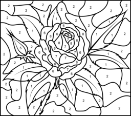 256x226 Flowers Coloring Online