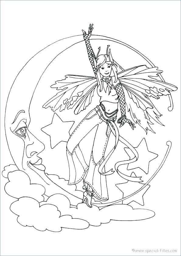 595x841 Tinkerbell Printable Coloring Pages Goth Coloring Page Advanced