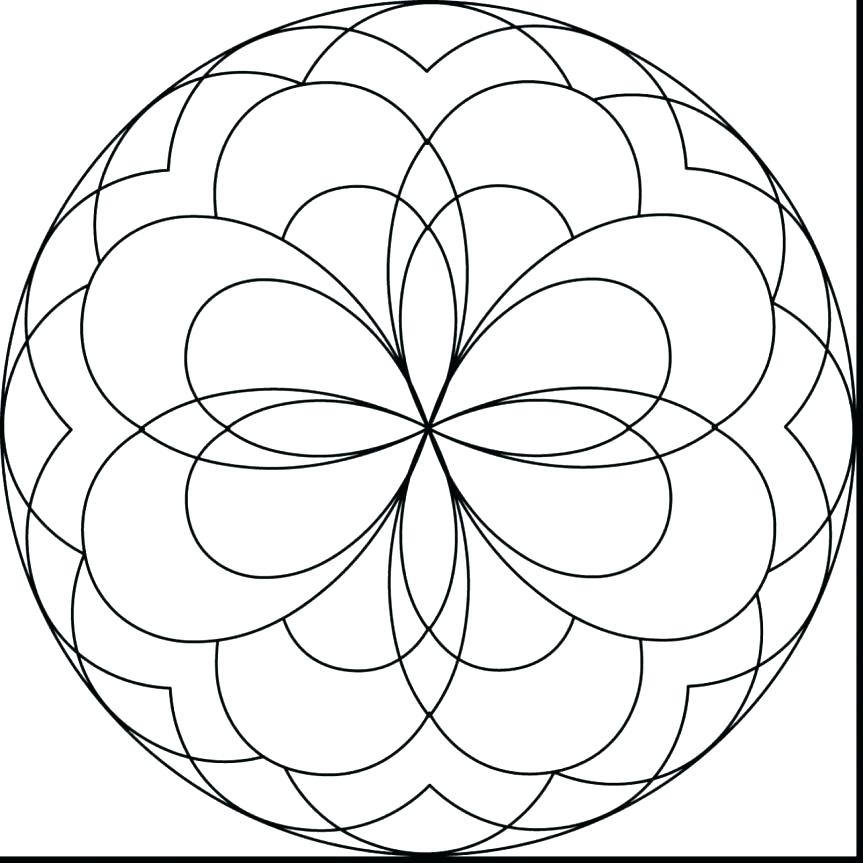 863x863 Easy Flower Coloring Pages Easy Mandala Coloring Pages Mandala