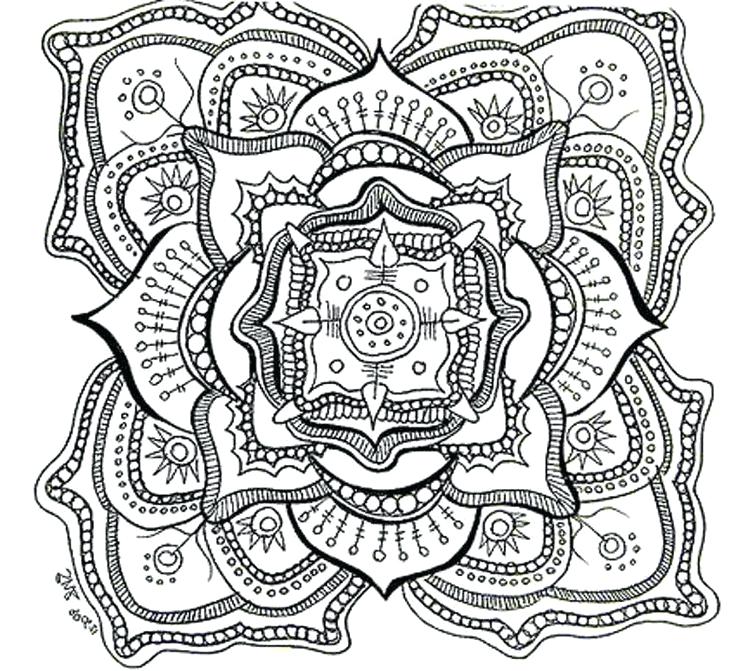 736x671 Free Detailed Coloring Pages Printable Mandala Coloring Pages