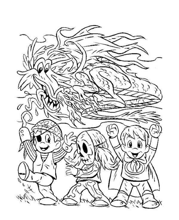 600x736 Halloween Coloring Pages Advanced