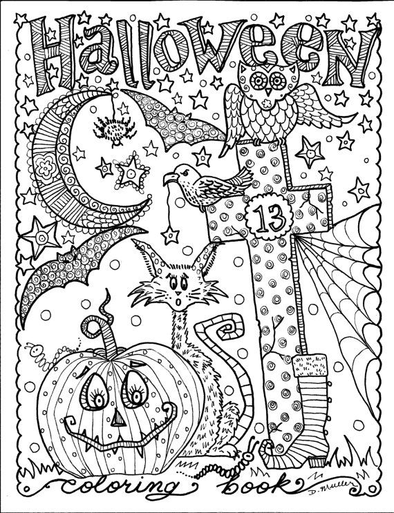 570x743 Advanced Halloween Coloring Pages Halloween Coloring Book Full