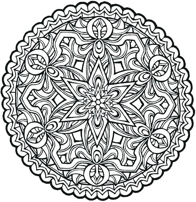650x671 Advanced Mandala Coloring Pages Printable Mandala Coloring Sheets